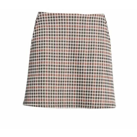 LA LA Land Creative Co Women's Plaid Miniskirt Black/Rust XSmall MSRP $39 - Picture 5 of 7